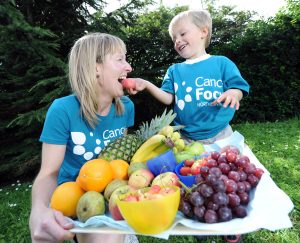 2F. Clare Smith, from Cancer Focus, teaches school children about healthy eating and exercise