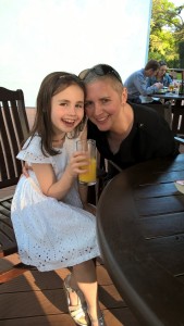 Emma and Debra, after chemo