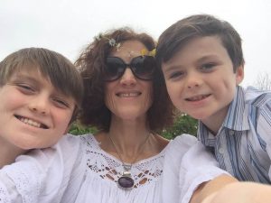 Jill and her sons Harvey and Jacob