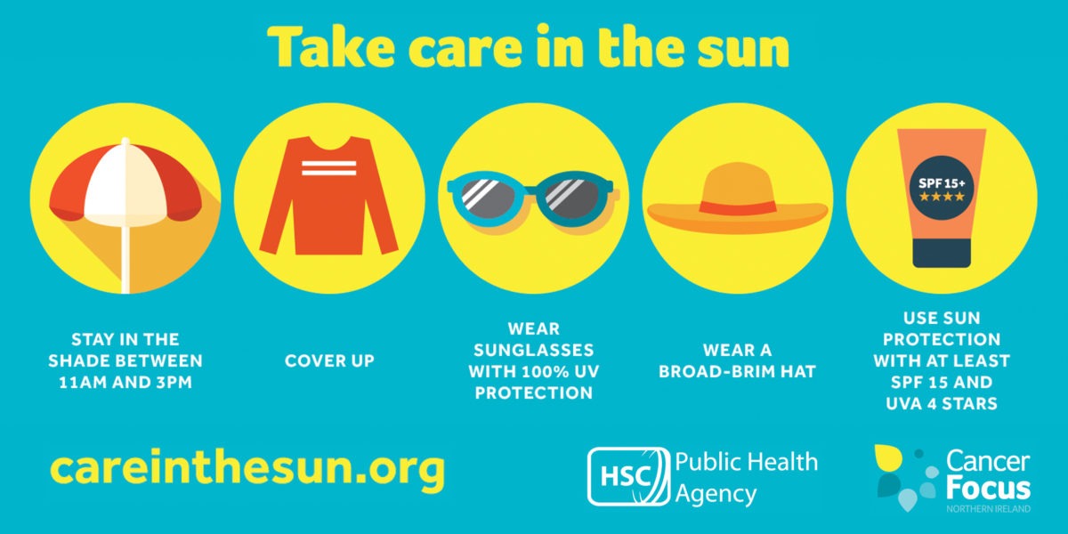 Care in the sun infographic FINAL copy Cancer Focus Northern Ireland