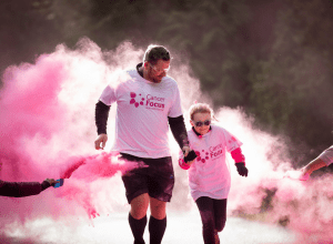 Pink run colour run