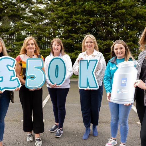 Dale Farm celebrates huge milestone of raising £50,000 in aid of Cancer Focus NI.